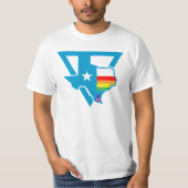 Texas-Regenbogendreieck T-Shirt (Vorderseite)
