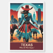 Texas Reise: Wo der Westen beginnt Magnet (Vorderseite)
