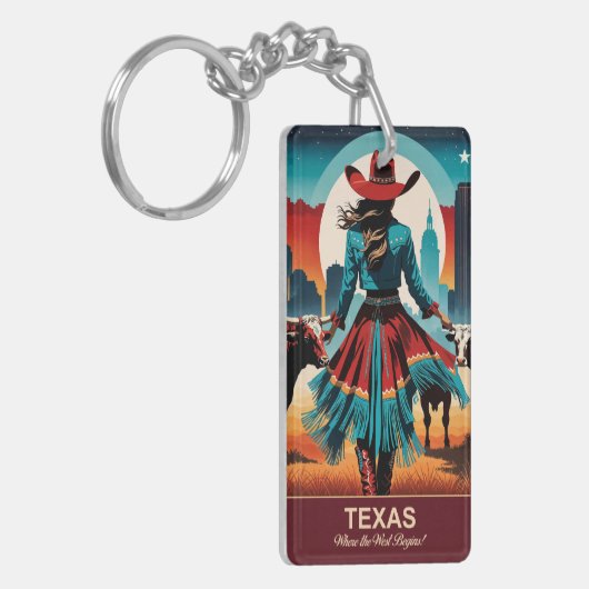 Texas Reise: Wo der Westen beginnt Schlüsselanhänger (Vorderseite links)