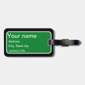 Texas-Reisender Gepäckanhänger (Rückseite horizontal)