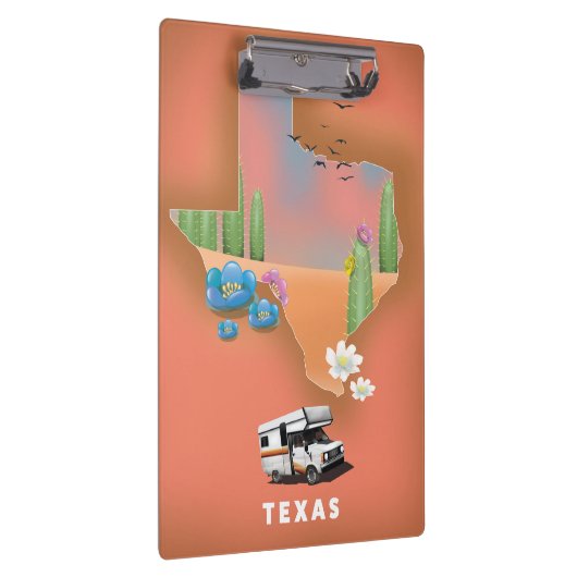 Texas Reiseplakat Klemmbrett (Rechts)