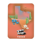 Texas Reiseplakat Magnet (Vertikal)