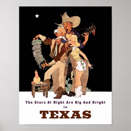 Texas Reiseplakat Poster (Vorne)
