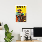 Texas Reiseplakat Poster (Heimbüro)