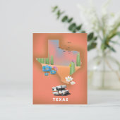 Texas Reiseplakat Postkarte (Stehend Vorderseite)