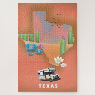 Texas Reiseplakat Puzzle