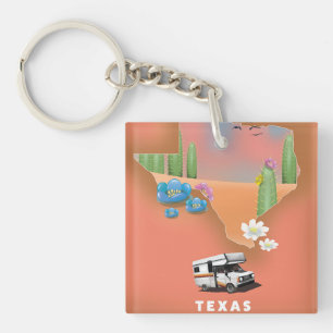 Texas Reiseplakat Schlüsselanhänger