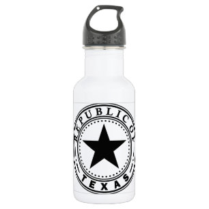 Texas (Republik von Texas-Siegel) Trinkflasche