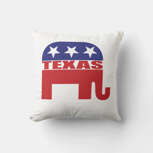 Texas-Republikaner-Elefant Kissen (Vorderseite)