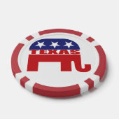 Texas-Republikaner-Elefant Pokerchips (Einzeln)