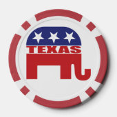 Texas-Republikaner-Elefant Pokerchips (Rückseite)