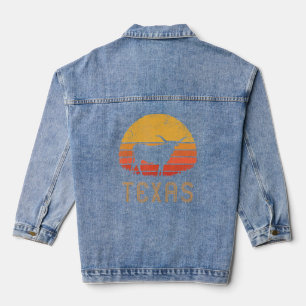 Texas Retro Longhorn Rindvieh Vintage Texan Lone S Jeansjacke