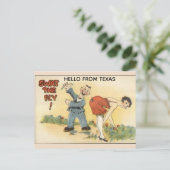 TEXAS RETRO LUSTIGE POSTKARTE (Stehend Vorderseite)