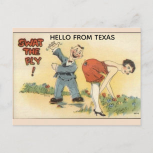 TEXAS RETRO LUSTIGE POSTKARTE