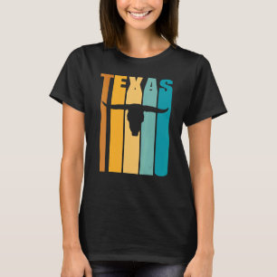 Texas Retro Picture Coole Silhouette Langornkuh S T-Shirt