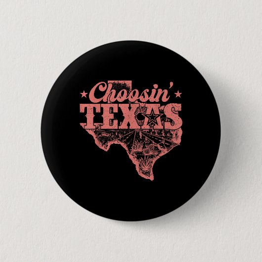 Texas-Retro-Style mit Texas-Stolz Western-Cowboy Button (Vorderseite)