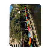 Texas, Riverwalk, Essen am Ufer des Flusses Magnet (Vertikal)