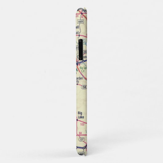 Texas Road Map Case-Mate iPhone Hülle (Hinten/Rechts)