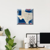 texas-road map poster (Heimbüro)
