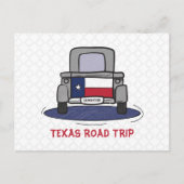 Texas Road Trip State Flag Truck Postkarte (Vorderseite)