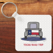 Texas Road Trip State Flag Truck Schlüsselanhänger (Vorderseite)