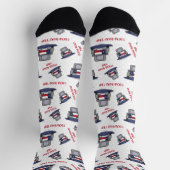 Texas Road Trip State Flag Truck Socks Socken (Oben)