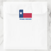 TEXAS ROCKS! QUADRATISCHER AUFKLEBER (Tasche)