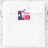 TEXAS ROCKS QUADRATISCHER AUFKLEBER (Tasche)