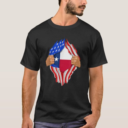 Texas Roots Inside State Flag Shirt American Proud (Vorderseite)
