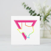 Texas-Rosa-Dreieck Einladung (Stehend Vorderseite)