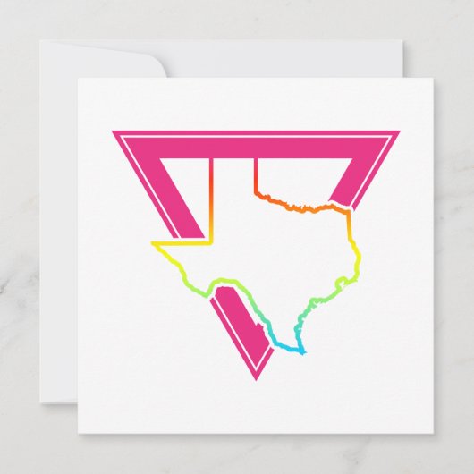 Texas-Rosa-Dreieck Einladung (Vorderseite)