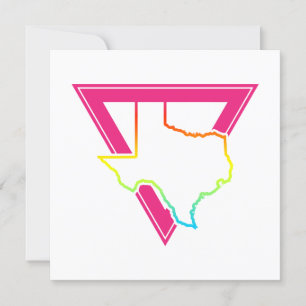 Texas-Rosa-Dreieck Einladung