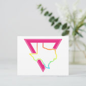 Texas-Rosa-Dreieck Postkarte (Stehend Vorderseite)