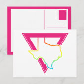 Texas-Rosa-Dreieck Postkarte (Vorne/Hinten)
