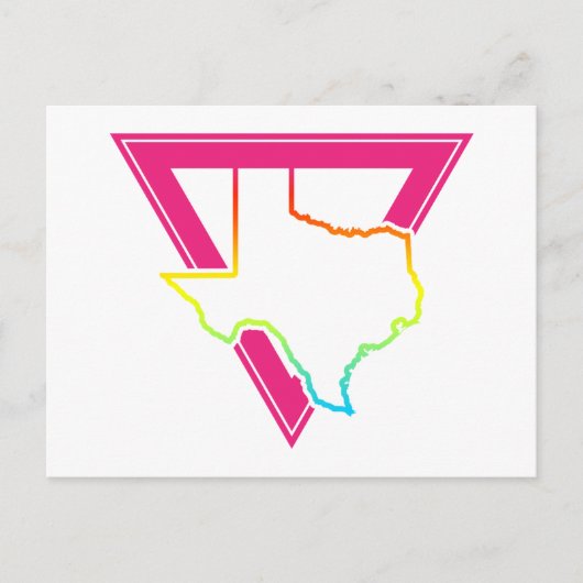 Texas-Rosa-Dreieck Postkarte (Vorderseite)