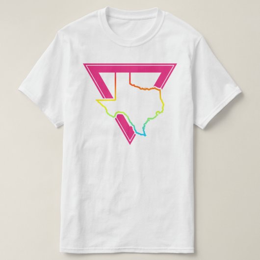 Texas-Rosa-Dreieck T-Shirt (Design vorne)