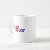 Texas - Rot, Weiß, Blau - Patriotisch Kaffeetasse (Vorderseite Links)