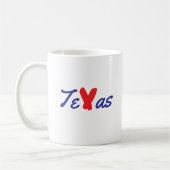 Texas - Rot, Weiß, Blau - Patriotisch Kaffeetasse (Links)