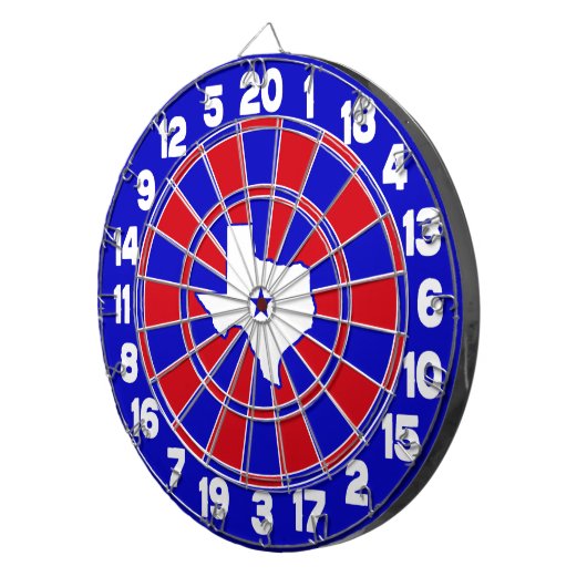 Texas-rotes weißes u. blau dartscheibe (Vorderseite rechts)