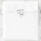 Texas Round-Address Runder Aufkleber (Tasche)
