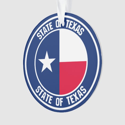 Texas Round Emblem Ornament (Vorderseite)