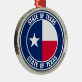 Texas Round Emblem Ornament Aus Metall (Rechts)