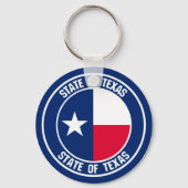 Texas Round Emblem Schlüsselanhänger (Vorderseite)