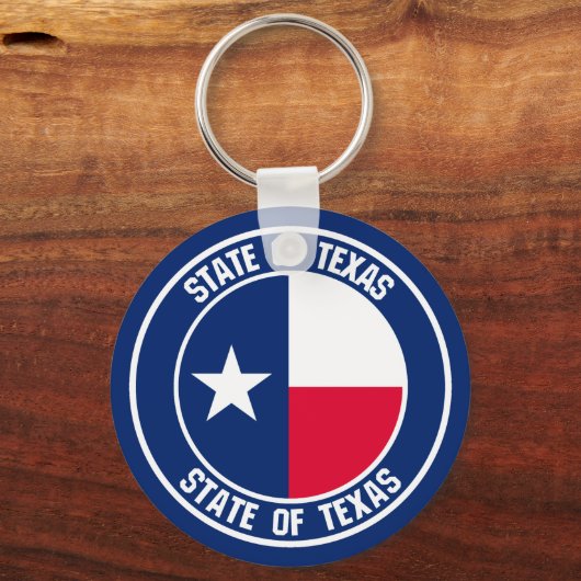 Texas Round Emblem Schlüsselanhänger (Vorderseite)