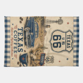 Texas Route 66 Coffee Ranch Americana Geschirrtuch (Horizontal)