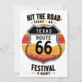 Texas Route 66 FESTIVAL POSRCARD Einladung (Rückseite)