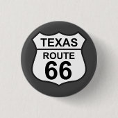 Texas Route 66 Hwy Sign Button (Vorderseite)