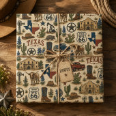 Texas Route 66 Lone Star Geschenk Geschenkpapier Set