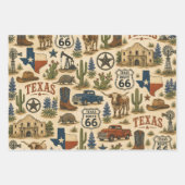 Texas Route 66 Lone Star Geschenk Geschenkpapier Set (Vorderseite)