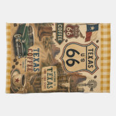 Texas Route 66 Lone Star Küchen Roadside Geschirrtuch (Horizontal)